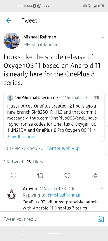 oneplus 8 android 11 xda eic