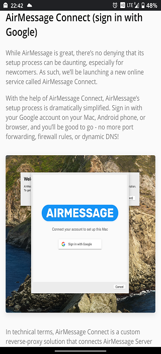 AirMessage-Connect-Google-account