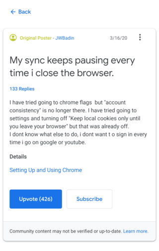 google-chrome-sync-issue