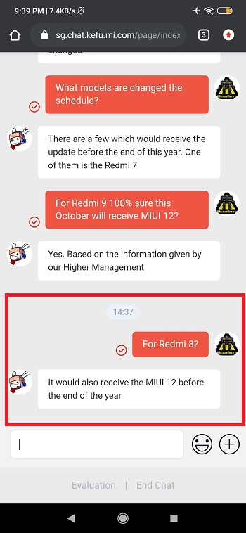 redmi 8 miui 12 before end of the year