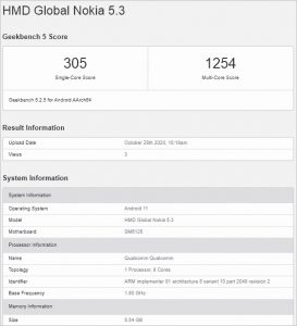 Nokia-5.3-Android-11-Geekbench