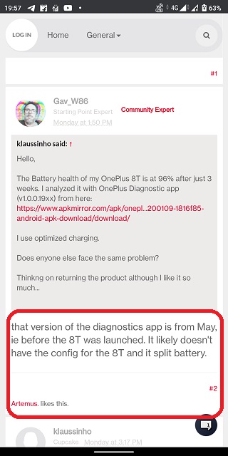 OnePlus Diagnostic from May Community Expert