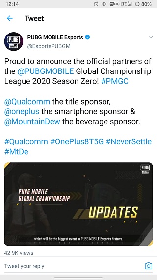 PUBG-Mobile-Global-Championship-announcement-Tweet