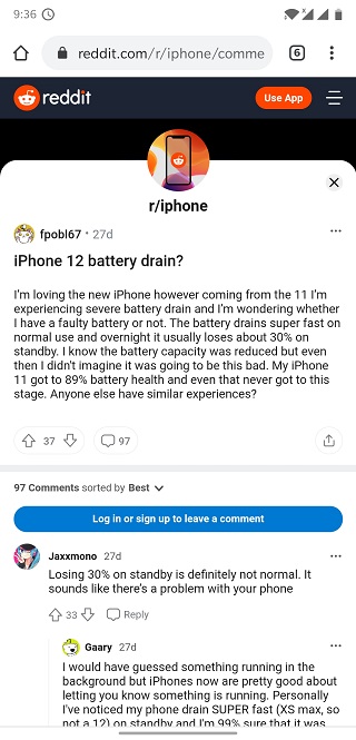 iPhone 12 battery drain reddit