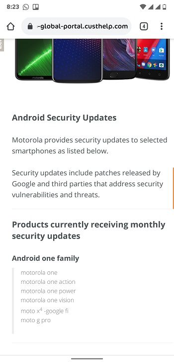 Motorola US update schedule