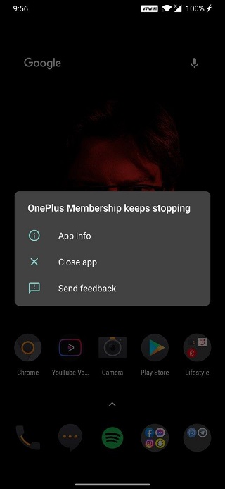oneplus membership keeps stopping 2