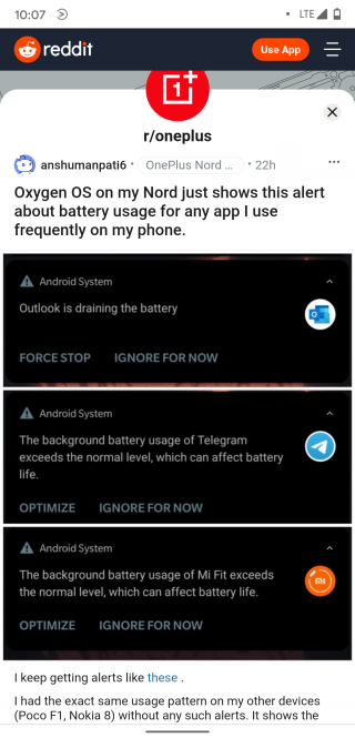OnePlus Nord app draining battery.png