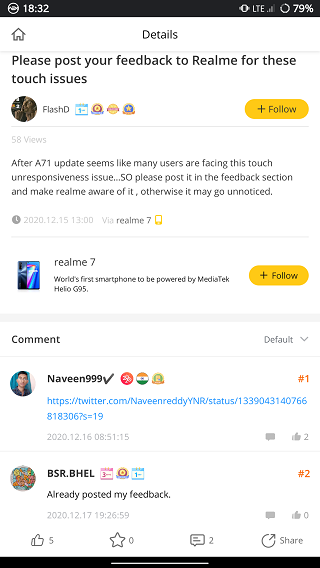 Realme-7-Ghost-Touch-issue-reports-community