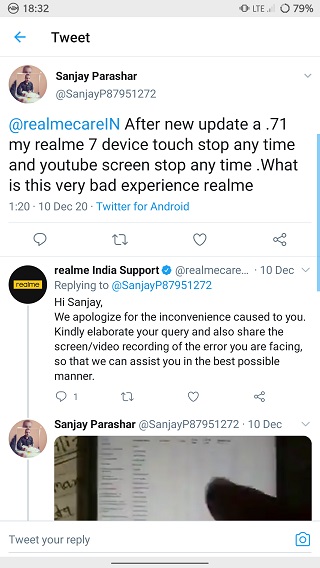 Realme-7-issue-reports-Twitter