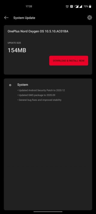 android 11 not in sight oneplus nord update december patch