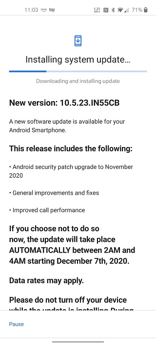 oneplus 8 t-mobile november update