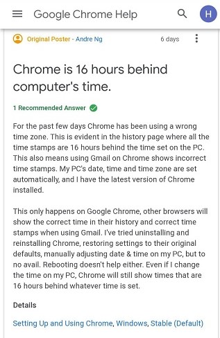 Goolge-Chrome-88-wrong-time-issue