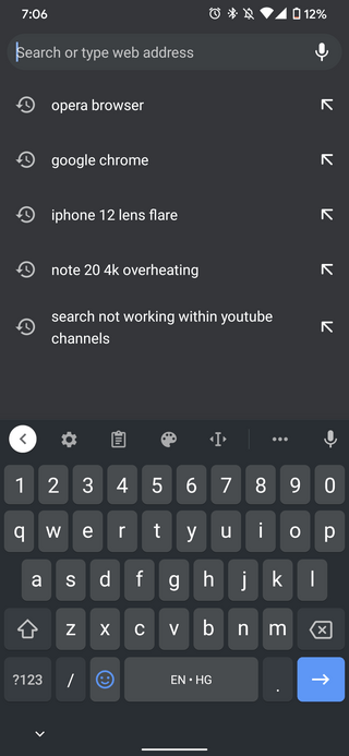 Google Chrome trending search suggestions issue on Android & desktop