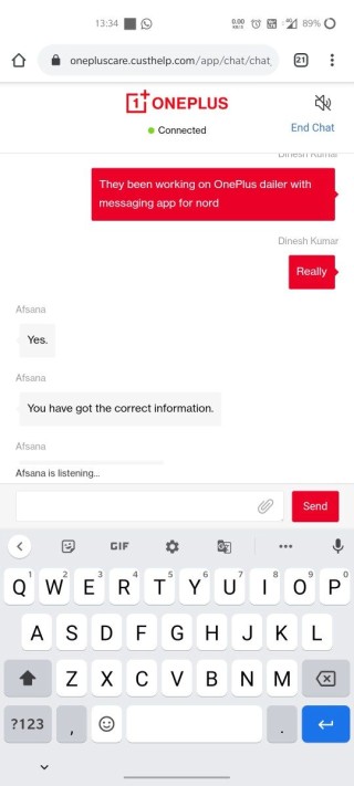 oneplus messages as well