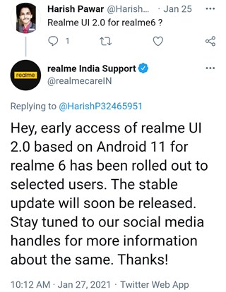 realme-support-realme-6-android-11-response