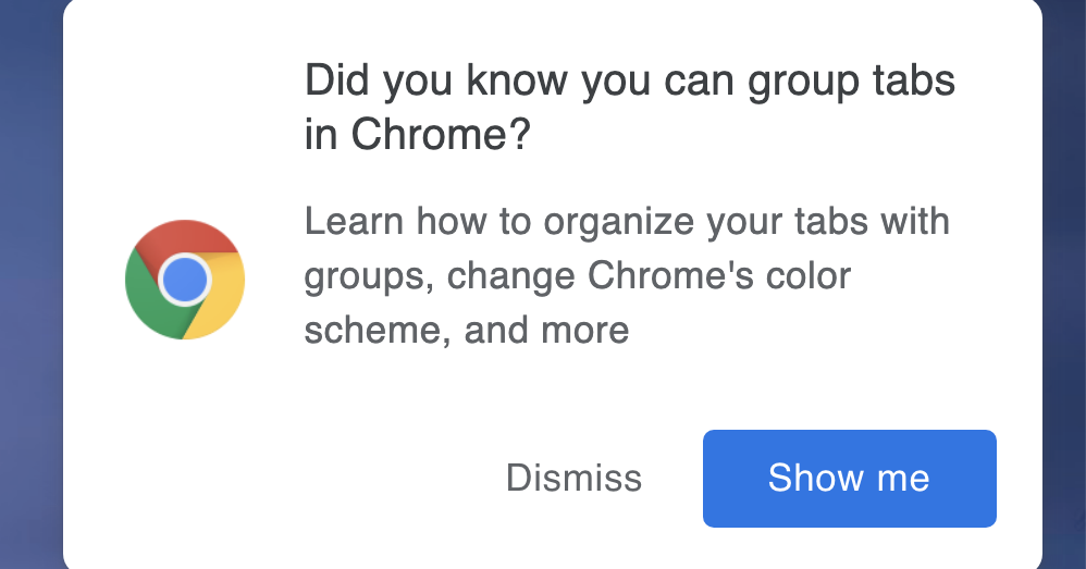 Google has resolved Chrome tab group notification bug (Did you know you can group tabs in Chrome?), says staff member