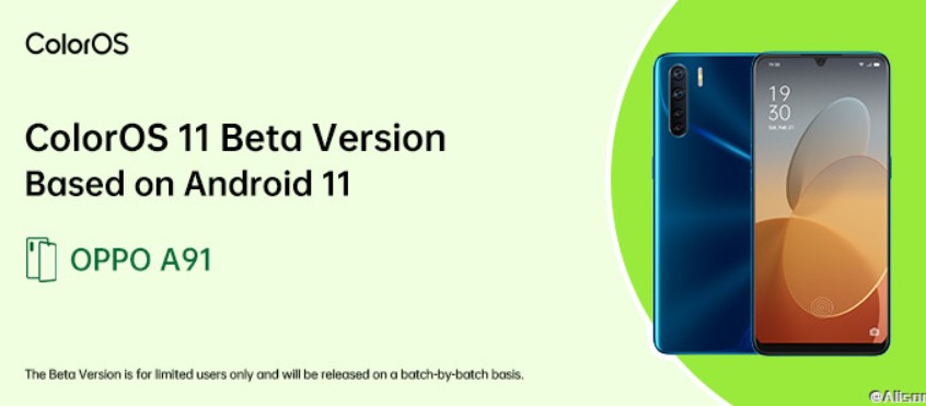 [Update: Stable update out] Oppo A91 ColorOS 11 (Android 11) beta update has been released
