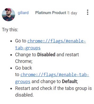 „Chrome“ skirtukų rinkiniai
