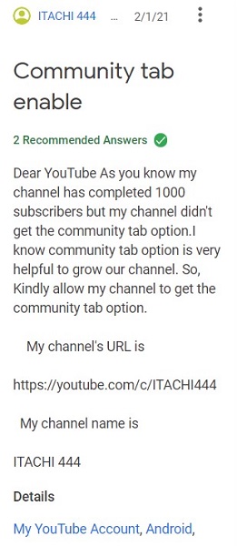 YouTube-Community-Tab-issue