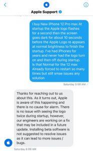 iPhone 12 series flashing Apple logo at startup issue reported by many