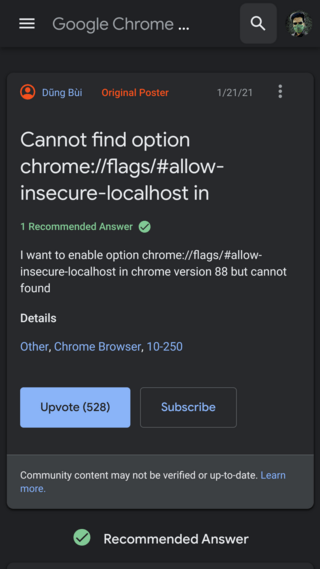 google chrome insecure browser