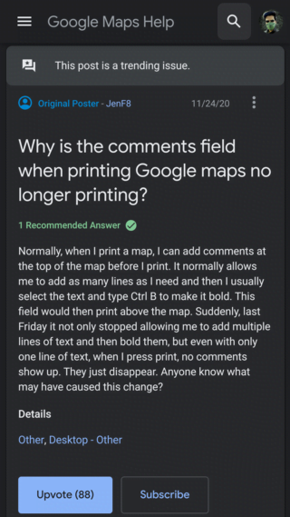 google-maps-comment-printing