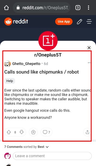 oneplus 5 chipmunk sounds