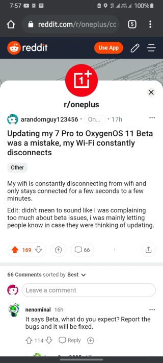 oneplus 7 wifi issue open beta