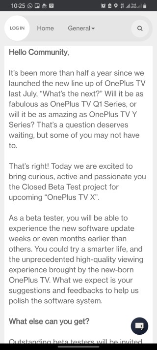 oneplus tv x closed beta