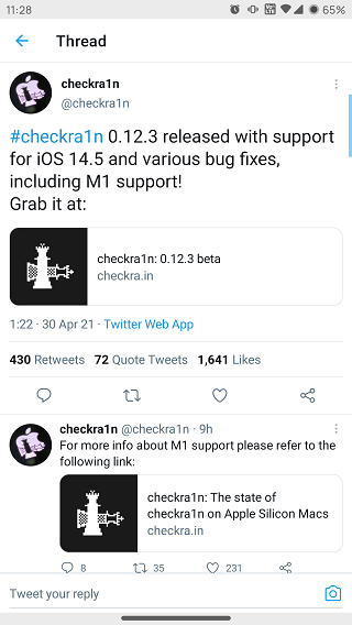 Checkra1n-iOS-14.5-Apple-M1-support-update