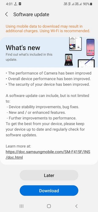 Galaxy-F41-One-UI-3.1-update