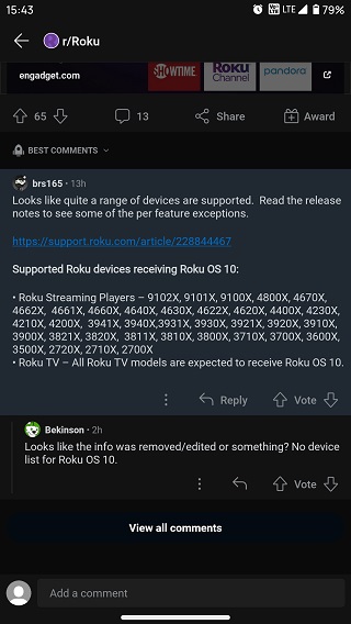 Roku-OS-10-update-supported-devices-list-Reddit-report