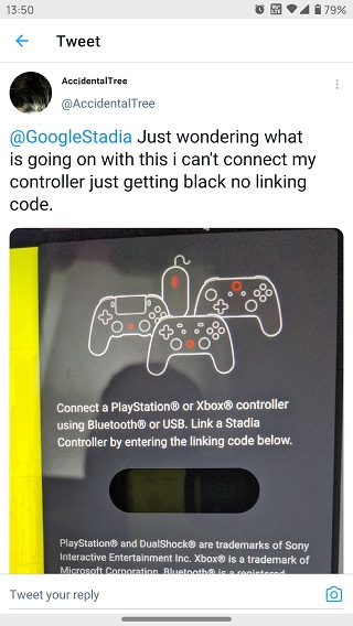 Stadia-Controller-linking-code-issue-Twitter