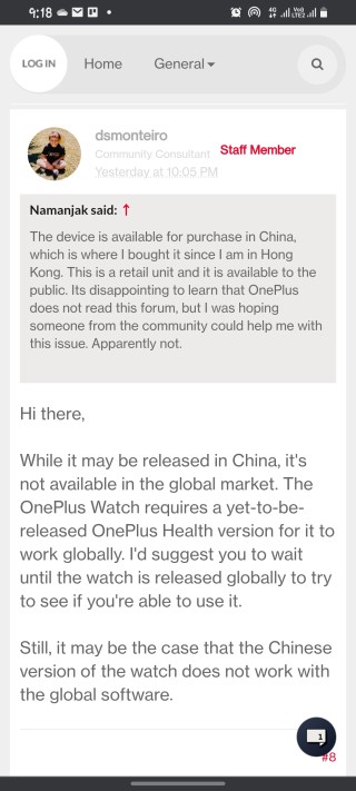 don't buy china oneplus watch