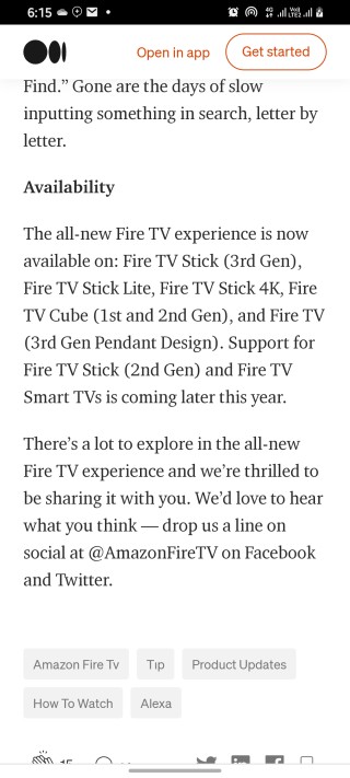 fire tv availability