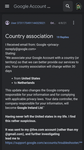 google-account-country-association