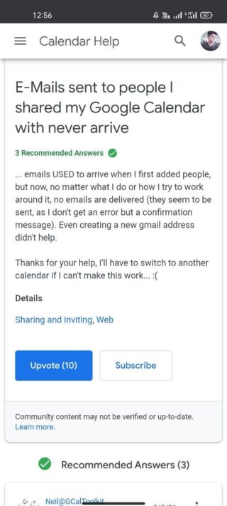 Google Calendar invitation issue comes to light workaround inside