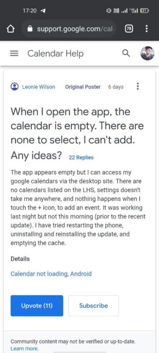 google-calendar-old-entries-issues