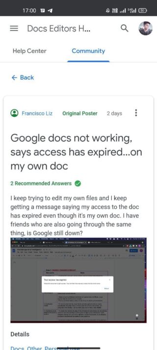 google-docs-access-has-expired-error