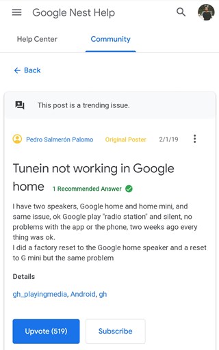 google-home-tunein-not-working