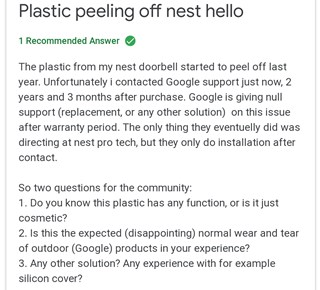 google-nest-hello-plastic-coating-peeling-off-from-doorbells