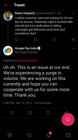 google-pay-not-working