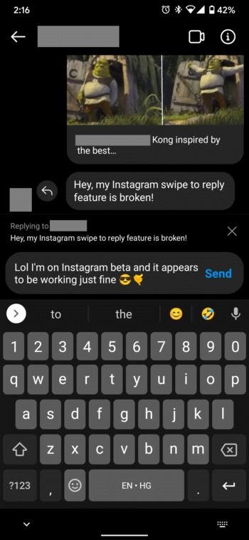 Instagram Swipe To Reply Messages Issue Likely Fixed In Latest Beta Update