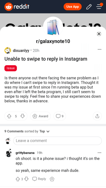 instagram-swipe-to-reply-not-working