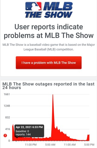 mlb-the-show-21-servers-down-not-working-downdetector