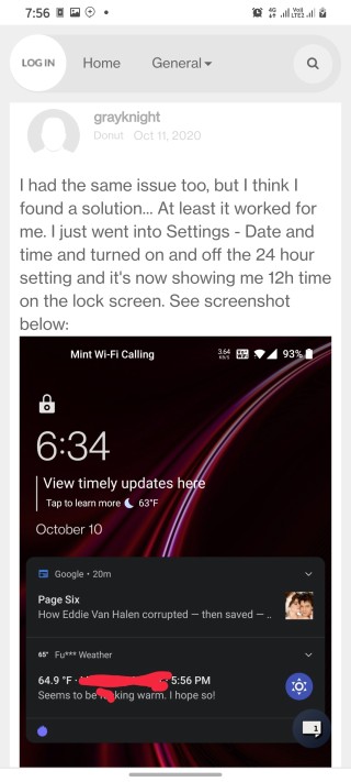 oneplus 24 hr clock issue fixed