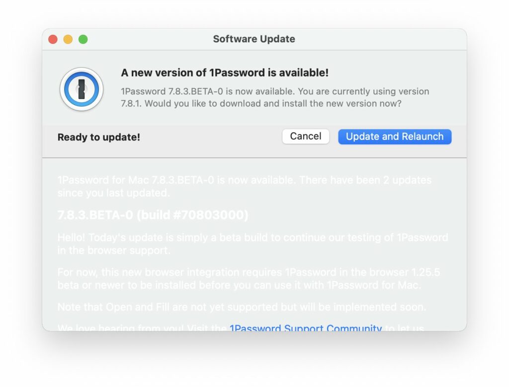 1password 7 chrome extension not opening mac