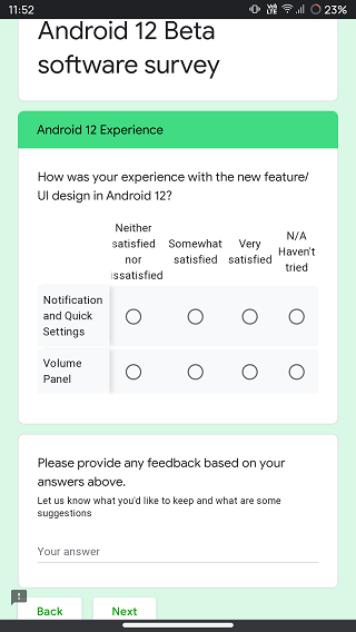 Android-12-beta-update-survey
