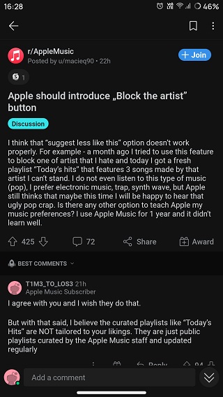 Apple-Music-Block-Hide-artist-option