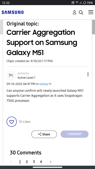 Galaxy-M51-carrier-aggregation-support-not-enabled